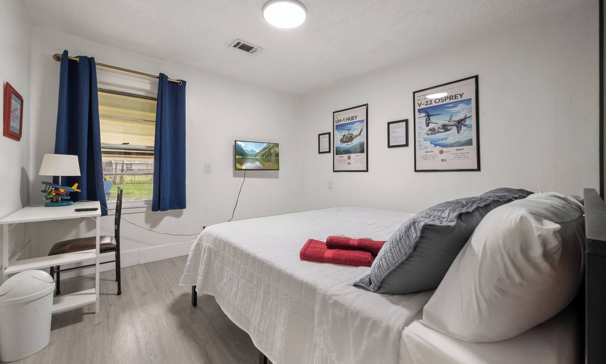 Westworth Village House | Cleared for Landing: The Pilot's Lounge. 4BR TV Every Bedroom Exterior Patio