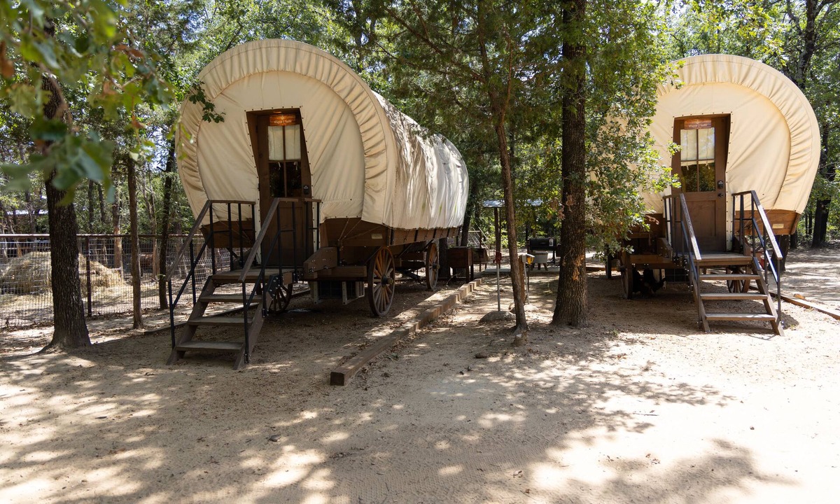 Valley View Cabin | Conestoga Wagon 1 - experience wild west luxury meets wildlife encounters!