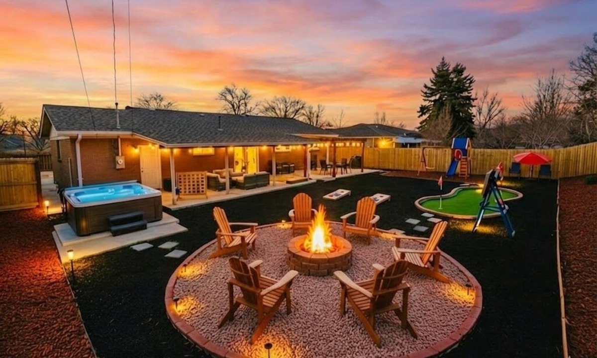 Dupont House | Denver Ultimate Group Getaway: Mini-Golf, Hot Tub, Fire Pit, Games & Playground