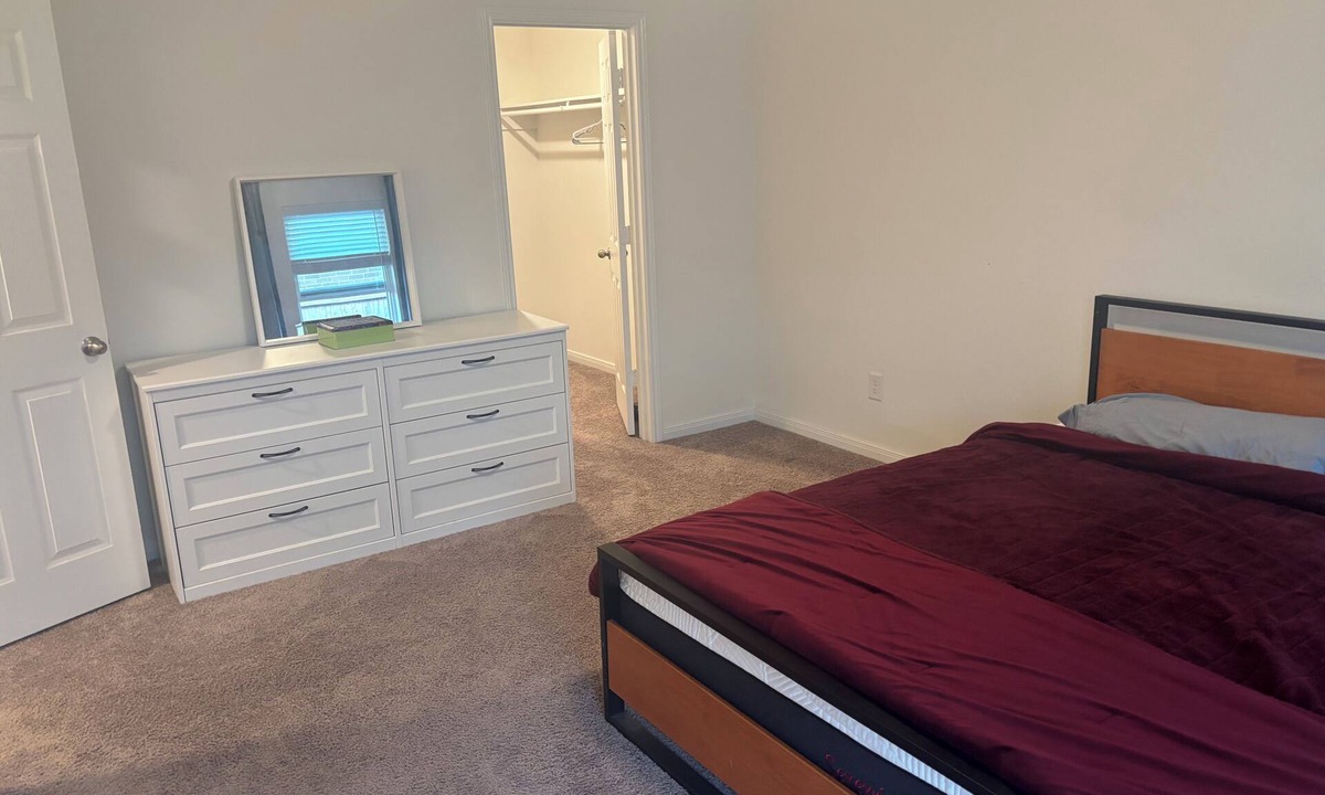 Katy House | Enjoy the Master bedroom, bath, and closet in one room , Crystal Lagoon, AC