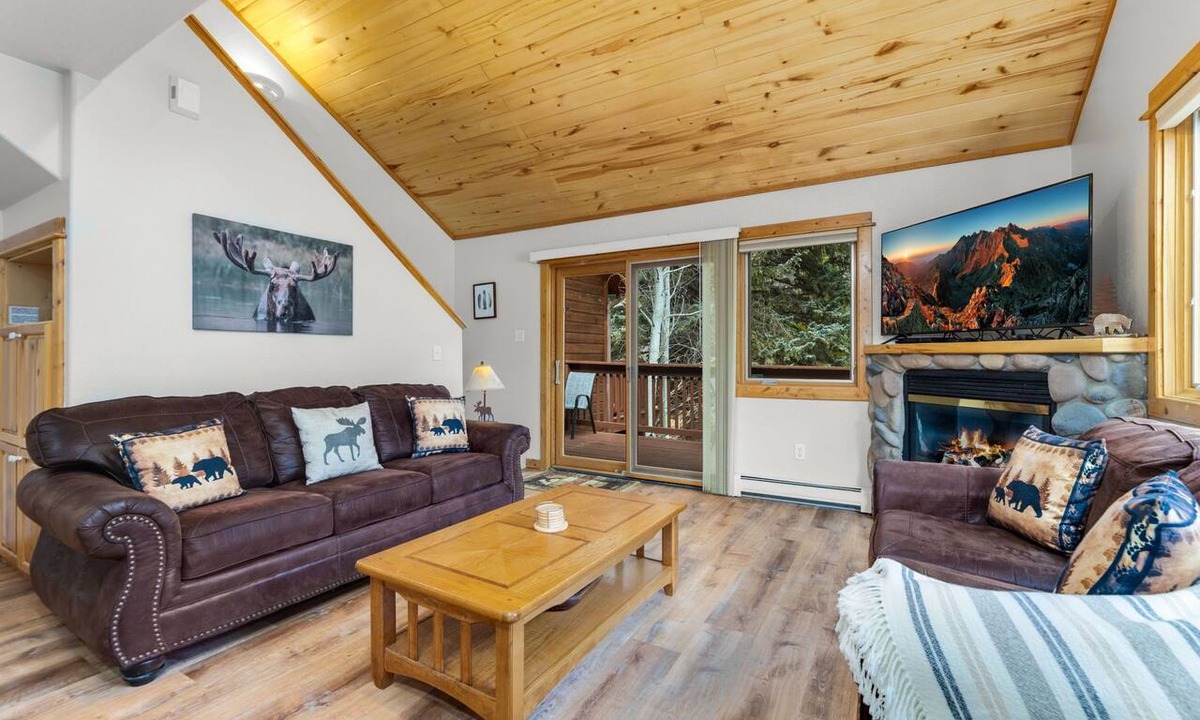 Fall River Estates Condo | Peaceful River Retreat Fireplace Close to RMNP
