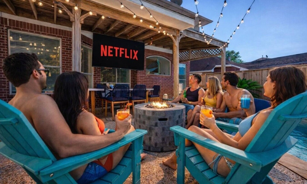 Pearland House | Pearland Poolside Paradise with Fire Pit, BBQ and Games