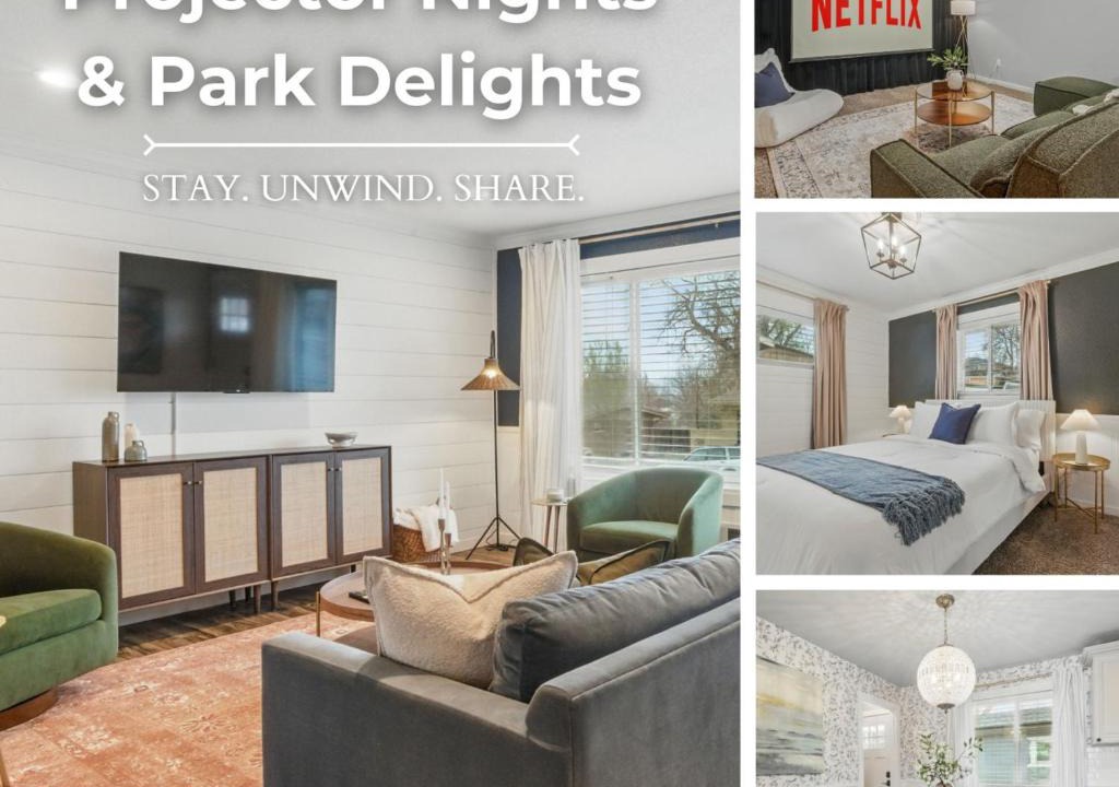 Arvada Plaza Area House | Projector Nights & Park Delights I Designer Reno