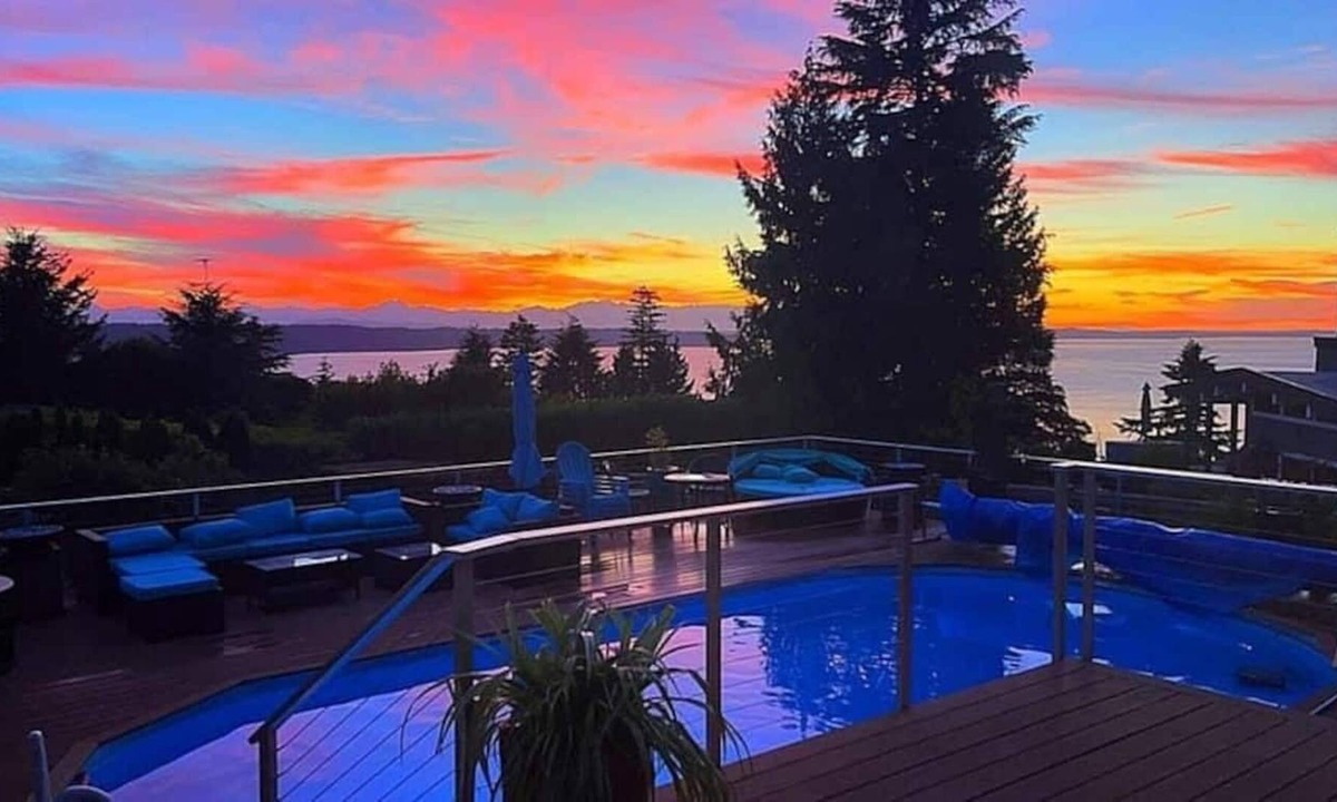 Three Tree Point House | Sound & Mountain View Oasis: Heated Pool & Hot Tub