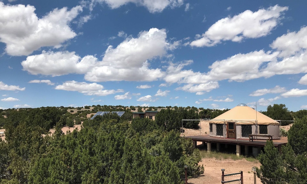 Canoncito Cottage | Spirit Yurt is a serene off-grid rental in the high desert south of Santa Fe, NM