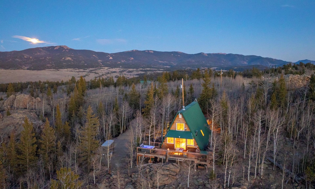 Indian Mountain Cabin | Sunset View A Frame: Privacy, Hot Tub, Pet Friendly, Mid-Mod Vibes