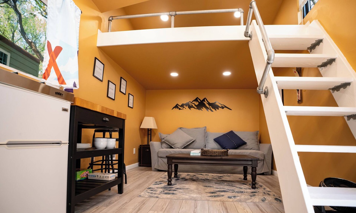 Lyons Resort | The Ski Haus - Themed Tiny Home with Vintage Ski Lodge Flair Near Estes Park