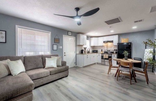 Biggs Field Apartment | 1BR/1BA Chic Home King Bed Smart TV’s
