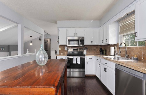 Lenexa House | 4BR Home on Private Acreage | Game Room