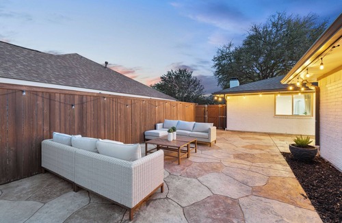 Plano House | 5BR Plano Oasis Pool, Backyard, Game Room & B-Ball, Outdoor Living
