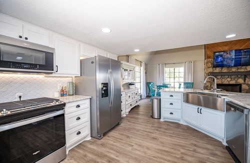 Cedar Lane House | Beautiful Home on Caney Creek w/Fishing Pier, Hot Tub, Fire Pit