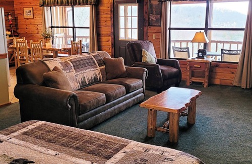 Sylvan Shores Cabin | Beaver Lake View Cabin with Lake Access, Boat Dock, Boat Slips, Incredible View