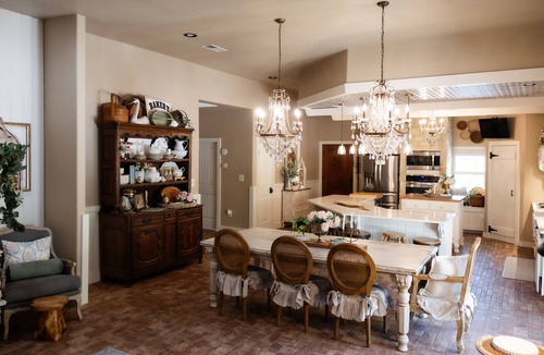 Harrison County House | Charming Farmhouse, Hot Tub, Pool, Outdoor Kitchen, Farm animals & Stocked Pond.
