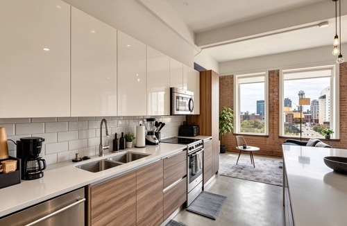 Downtown Dallas Apartment | Dallas Skyline Views- King Beds -Free Valet - Walk to Conv Ctr - 24hr Gym - Pool