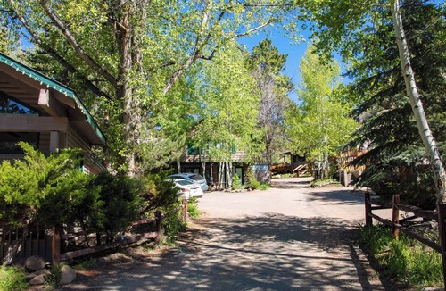Estes Park Apartment | Economical Suite with King Bed & Woodburning Fireplace