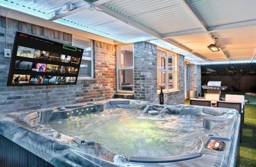 Farmers Branch Villa | Elegant 5BR Home with Pool Jacuzzi BBQ and Cinema Room