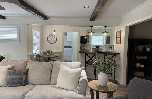 Montgomery House | Farmhouse Oasis Steps to Historic Montgomery TX