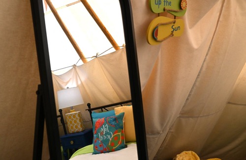 Farmers Resort | Flip Flop Stop Teepee at The Edge—Unique Riverfront Glamping in Salt Lick, KY
