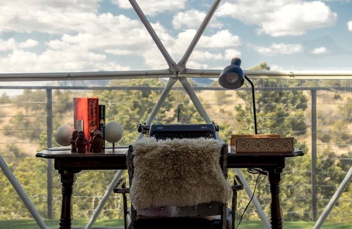 Nogal Cabin | Fully-Equipped Dome Rental on Two Floors for Glamping Getaways in Nogal, New Mexico