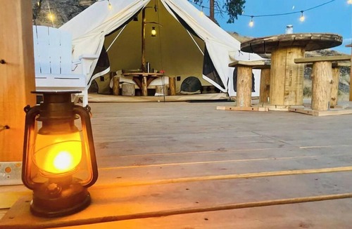 Tonasket RV Rental | Glamping Bell tent with amazing mountain views!