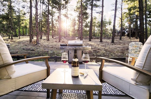 Greer Cabin | Gorgeous Forest Cabin with Hot Tub & Game Room