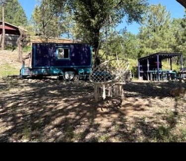 Mayhill House | Groovy Glamping Village & Teardrop Retreat with Outdoor Kitchen near Sacramento Mountains, Mayhill New Mexico