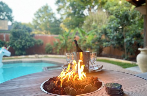 Hidden Forest House | Heated pool & hot tub close to six flags!
