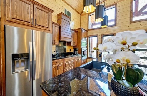 Pickens Cabin | Inner Peace Luxury Cabin Retreat with Hot Tub & Firepit Swings