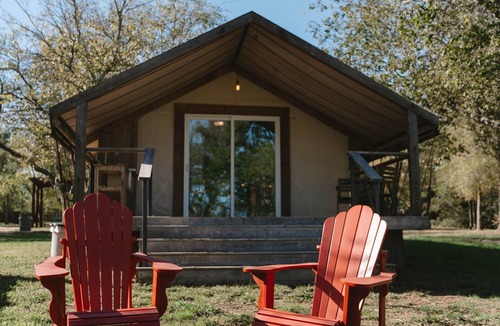 Bastrop House | Lakefront Glamping Safari Tent #7: The Longhorn