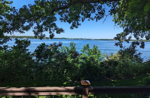 West Okoboji House | Lakefront Sunset Views w/Private Dock & Hoist