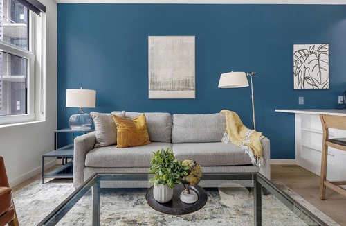 Civic Center Apartment | Landing | Modern 1BD, Gym, Rooftop Lounge