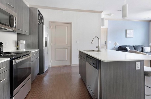 Wetmore Apartment | Landing | Modern 1BD, Yoga Studio, Gym