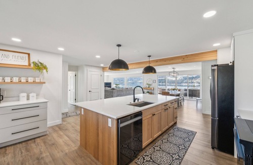 Manson House | Large Home with Sweeping Lake Views, Heated Private Pool and Hot Tub