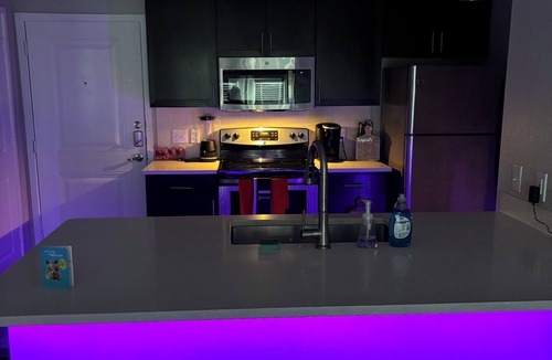 Katy Apartment | LED Halloween Chillax Couples Retreat 1B1B Katy Mills Mall