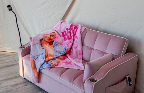 Willcox Cabin | Luminous Cozy Dome with a Barbie Collection Above Bed in Willcox, Arizona