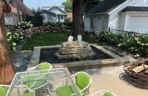 Aksarben - Elmwood Park House | Luxury 4 bedroom house with amazing outdoor lighting and water feature!