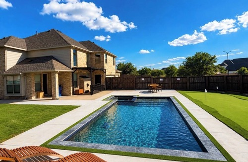 Frisco House | luxury 6br pool home - putting green - gym - sleeps 20