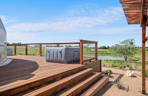 San Marcos Cabin | Luxury Glamping Dome on Texas Farm: Hot Tub, Cowboy Pool & Farm Animals