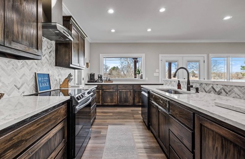 Wills Point House | Luxury waterfront new home w/panoramic views, private dock & firepit