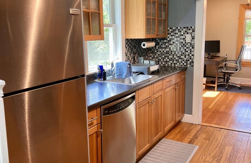 Historic Fort Collins High School House | Old Town, Safe, Walkable, Furnished, Updated, AC, workspace. This is Home!