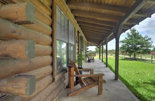 Carmine House | On Farm: Rustic Carmine Log Cabin w/Porch!