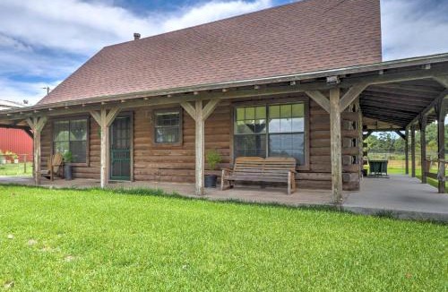 Carmine House | On Farm: Rustic Carmine Log Cabin w/Porch!