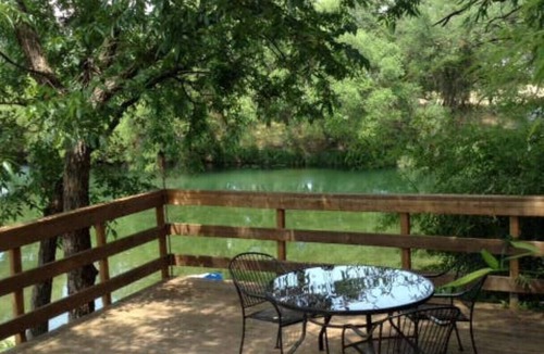 Irion County Cabin | Our cabins are located on the crystal clear water of Spring Creek.