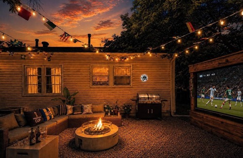 Kansas City House | Outdoor Cinema Fire Pit Grill Board Games