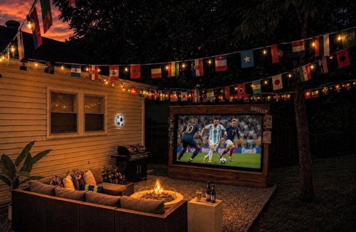 Kansas City House | Outdoor Cinema Fire Pit Grill Board Games
