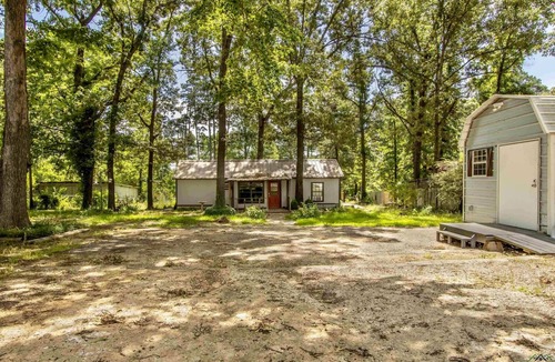 Ore City Apartment | Pet-friendly studio cabin w/shared pool, firepit, lake access