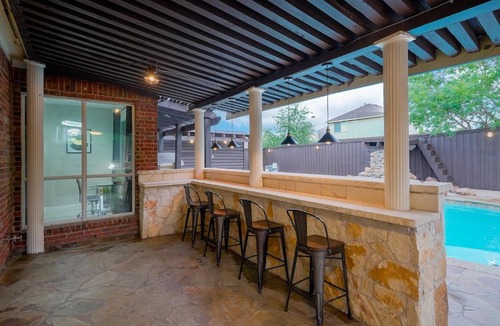 Sachse House | Prestigious 5BR 3B Home with Pool Sauna Game Room & Bar