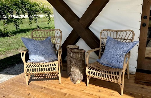 Burt County RV Rental | Reconnect with Nature at this Equipped Tented Cabin in Tekamah, Nebraska