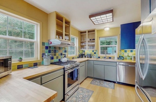 Eastsound House | Renovated, dog-friendly home with hot tub, fire pit and sound views