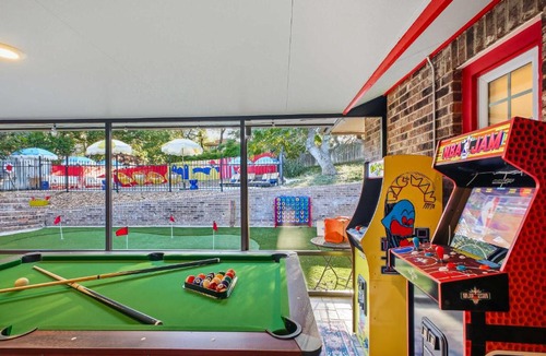 Woodlands of Camino Real House | Resort Style Backyard Game Room Pool Hot Tub